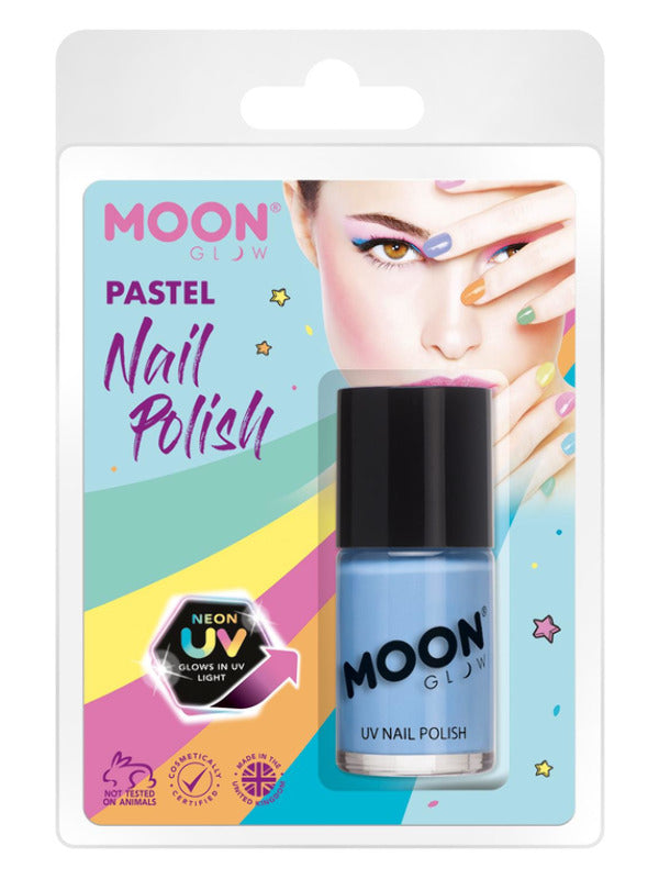 Moon Glow Pastel Neon UV Nail Polish, Pastel Blu Dress Loud