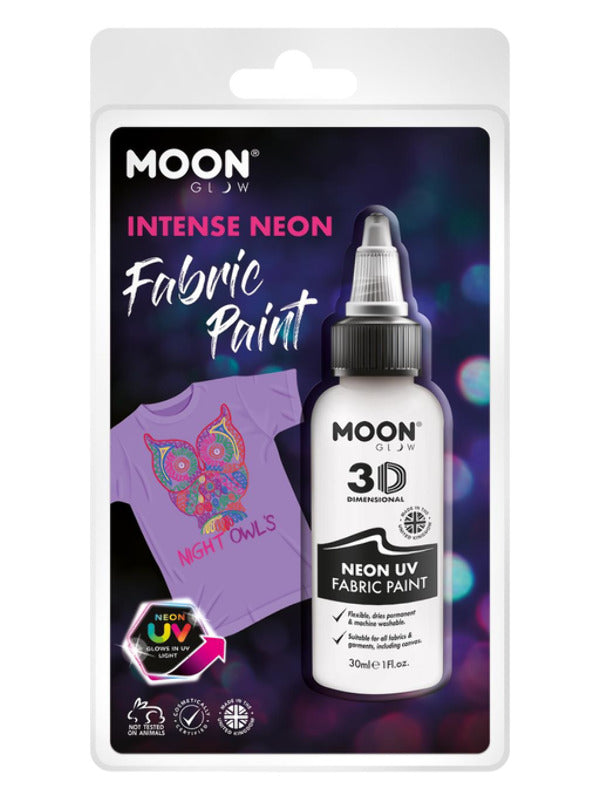 Moon Glow - Neon UV Intense Fabric Paint, White Dress Loud