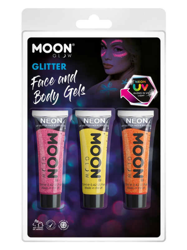 Moon Glow Neon UV Fine Glitter Gel, Dress Loud