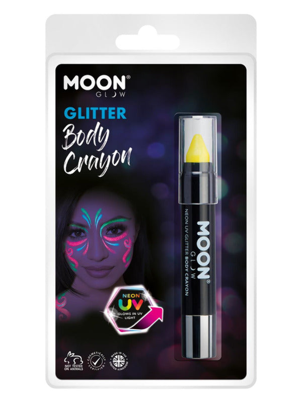 Moon Glow - Neon UV Glitter Body Crayons, Yellow Dress Loud