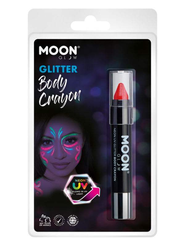 Moon Glow - Neon UV Glitter Body Crayosn, Red Dress Loud