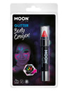 Moon Glow - Neon UV Glitter Body Crayosn, Red