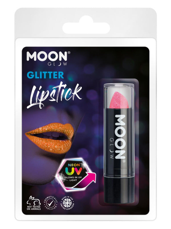 Moon Glow - Neon UV Glitter Lipstick, Pink Dress Loud