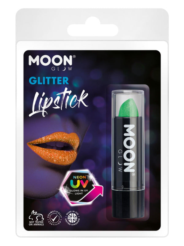 Moon Glow - Neon Uv Glitter Lipstick, Green Dress Loud