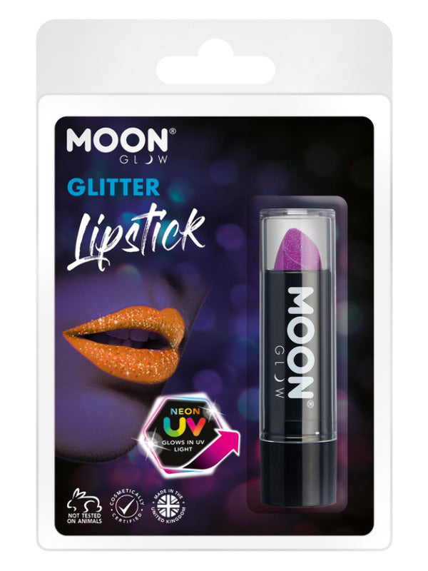 Moon Glow - Neon UV Glitter Lipstick, Purple Dress Loud