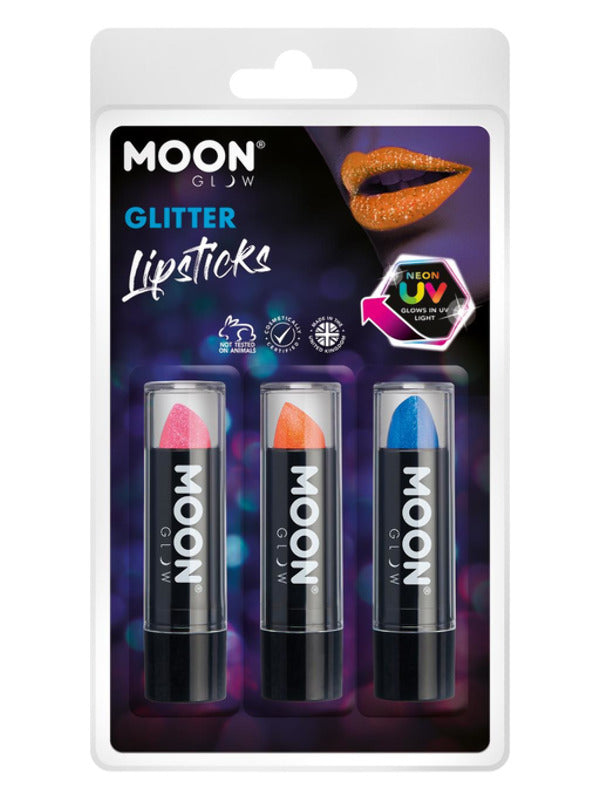 Moon Glow - Neon UV Glitter Lipstick, Dress Loud