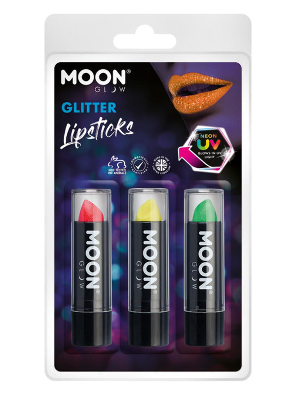Moon Glow - Neon UV Glitter Lipstick, Dress Loud