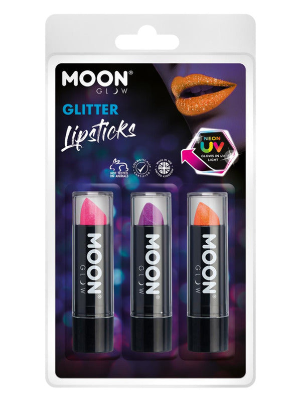 Moon Glow - Neon UV Glitter Lipstick, Dress Loud