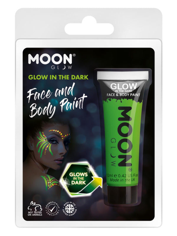 Moon Glow - Glow in the Dark Face Paint, Green Dress Loud