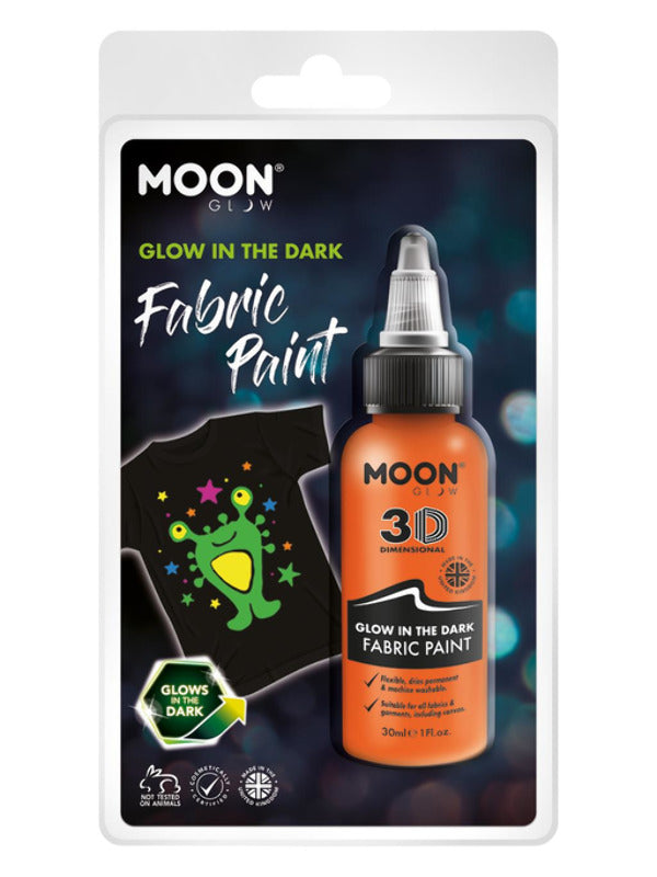 Moon Glow - Glow in the Dark Fabric Paint, Orange Dress Loud