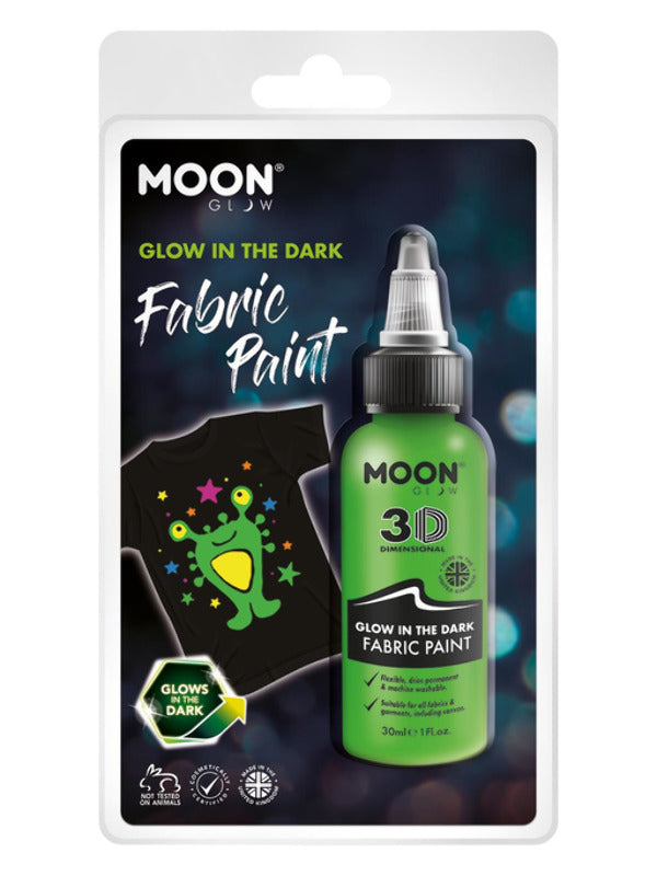 Moon Glow - Glow in the Dark Fabric Paint, Green Dress Loud