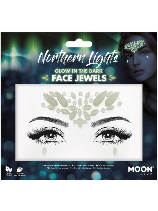 Moon Glow Face Jewels, Northern Lights Dress Loud