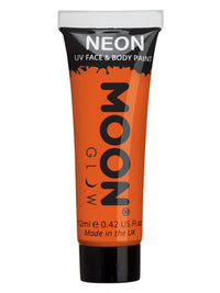 Moon Glow Intense Neon UV Face Paint, Intense Oran Dress Loud