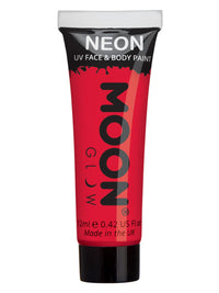 Moon Glow Intense Neon UV Face Paint, Intense Red Dress Loud