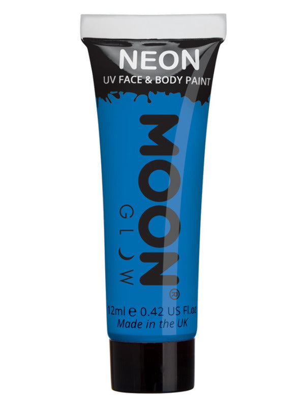 Moon Glow Intense Neon UV Face Paint, Intense Blue Dress Loud