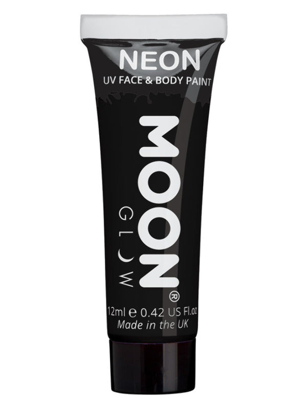 Moon Glow Pastel Neon UV Face Paint, Black Dress Loud