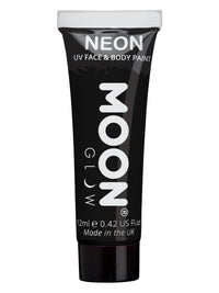 Moon Glow Pastel Neon UV Face Paint, Black Dress Loud