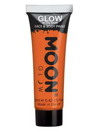 Moon Glow - Glow in the Drak Face Paint, Orange Dress Loud