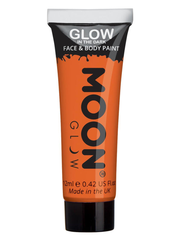 Moon Glow - Glow in the Drak Face Paint, Orange Dress Loud