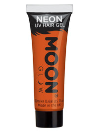 Moon Glow Intense Neon UV Hair Gel, Intense Orange Dress Loud