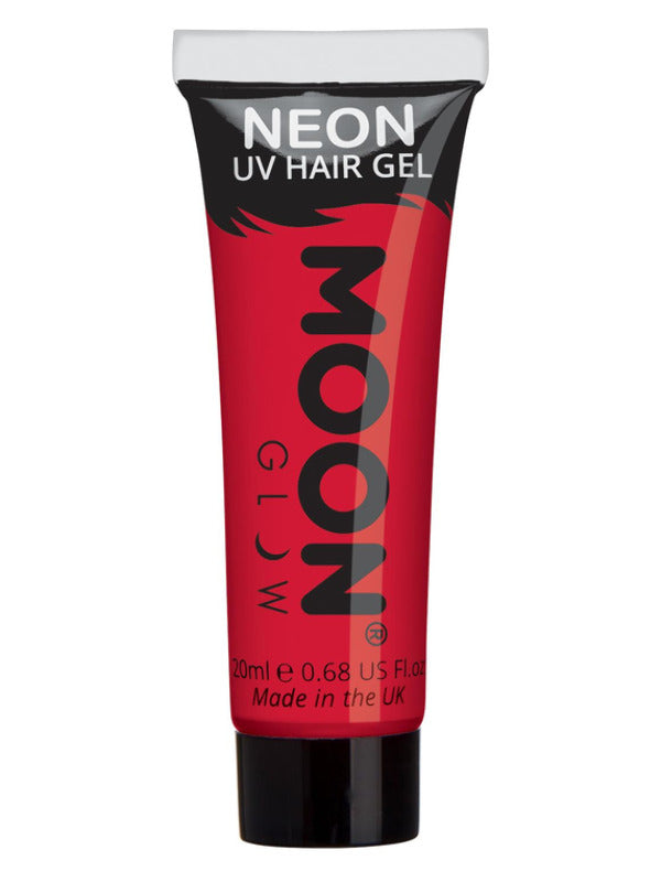 Moon Glow Intense Neon UV Hair Gel, Intense Red Dress Loud
