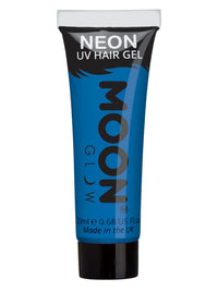 Moon Glow Intense Neon UV Hair Gel, Intense Blue Dress Loud