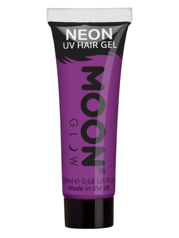 Moon Glow Intense Neon UV Hair Gel, Intense Purple Dress Loud
