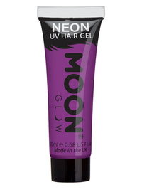 Moon Glow Intense Neon UV Hair Gel, Intense Purple Dress Loud