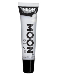 Moon Glow Intense Neon UV Fruity Lipgloss, White Dress Loud