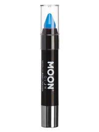 Moon Glow Pastel Neon UV Body Crayons, Pastel Blue Dress Loud