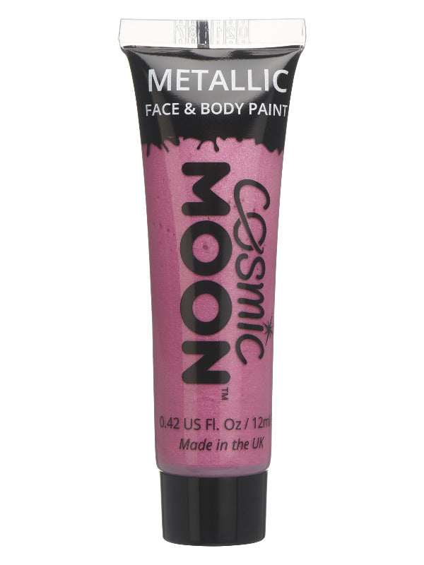Cosmic Moon Metallic Face & Body Paint, Pink Dress Loud