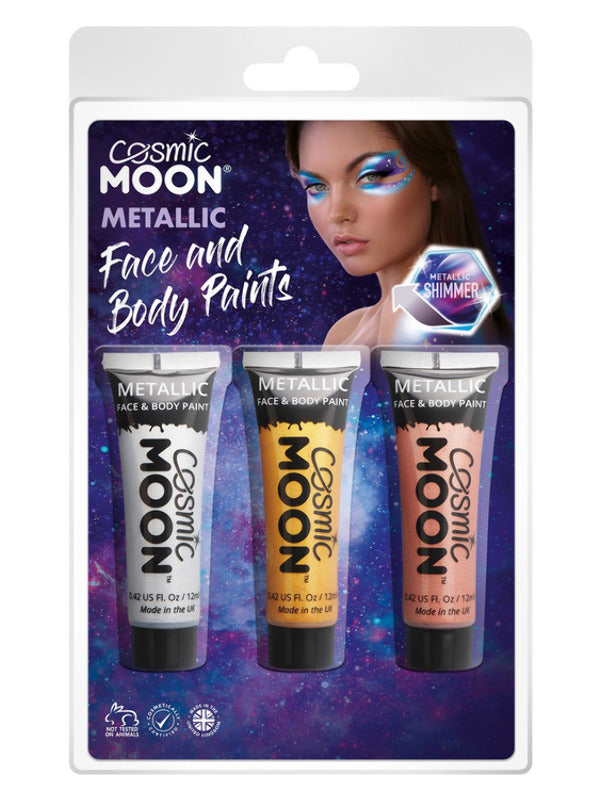 Cosmic Moon Metallic Face & Body Paint, Dress Loud