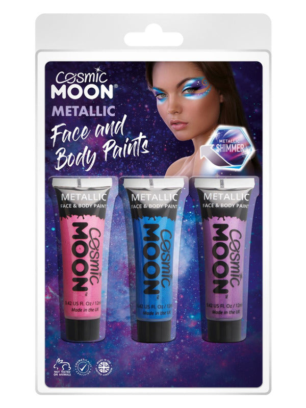Cosmic Moon Metallic Face & Body Paint, Dress Loud
