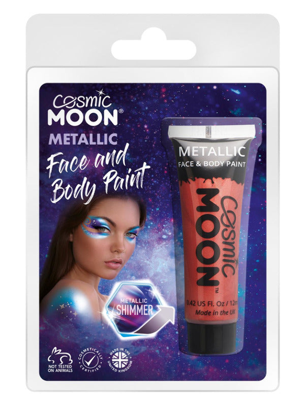 Cosmic Moon Metallic Face & Body Paint, Red Dress Loud