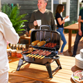 Outsunny Folding Charcoal Barbecue Grill, Portable BBQ for Camping Dress Loud