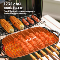 Outsunny Folding Charcoal Barbecue Grill, Portable BBQ for Camping Dress Loud