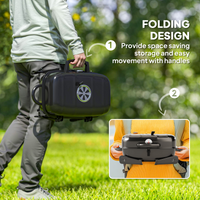 Outsunny Folding Charcoal Barbecue Grill, Portable BBQ for Camping Dress Loud