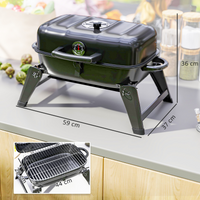 Outsunny Folding Charcoal Barbecue Grill, Portable BBQ for Camping Dress Loud