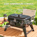 Outsunny Folding Charcoal Barbecue Grill, Portable BBQ for Camping Dress Loud
