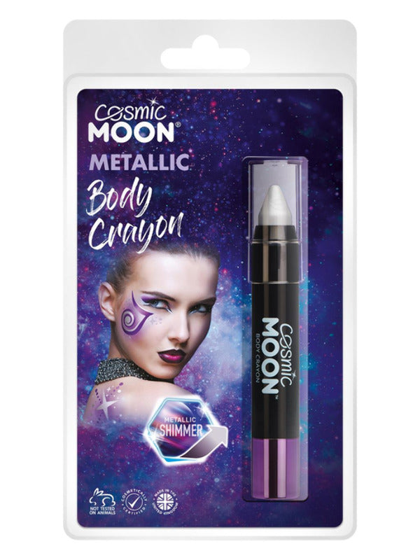 Cosmic Moon Metallic Body Crayons, Silver Dress Loud