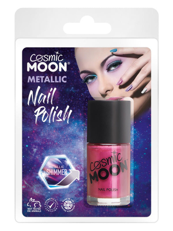Cosmic Moon Metallic Nail Polish, Pink Dress Loud