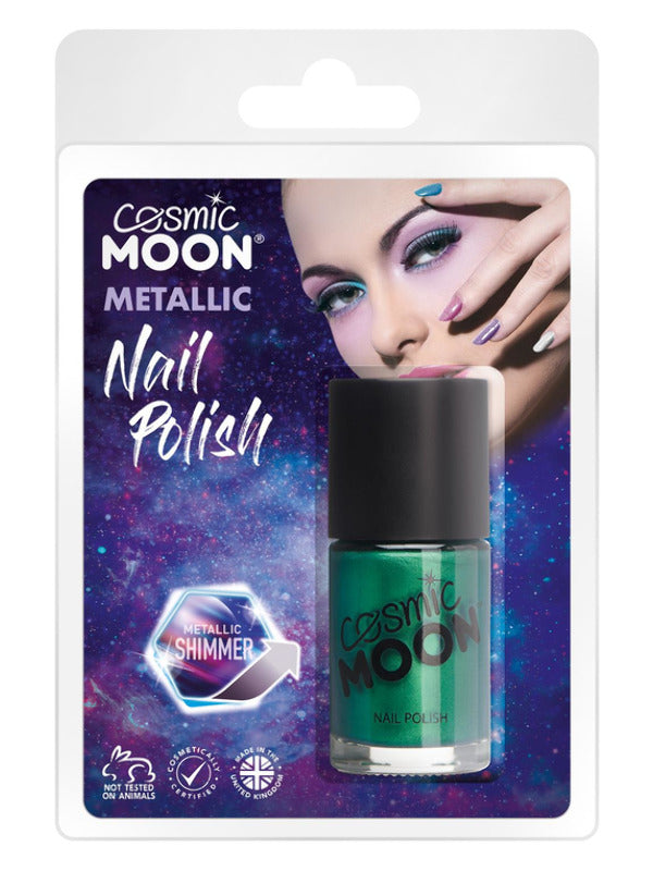Cosmic Moon Metallic Nail Polish, Green Dress Loud