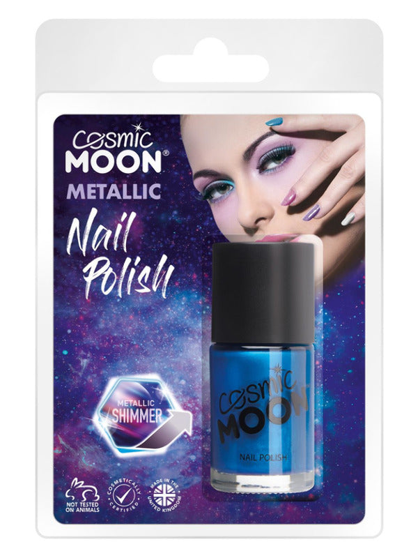 Cosmic Moon Metallic Nail Polish, Blue Dress Loud