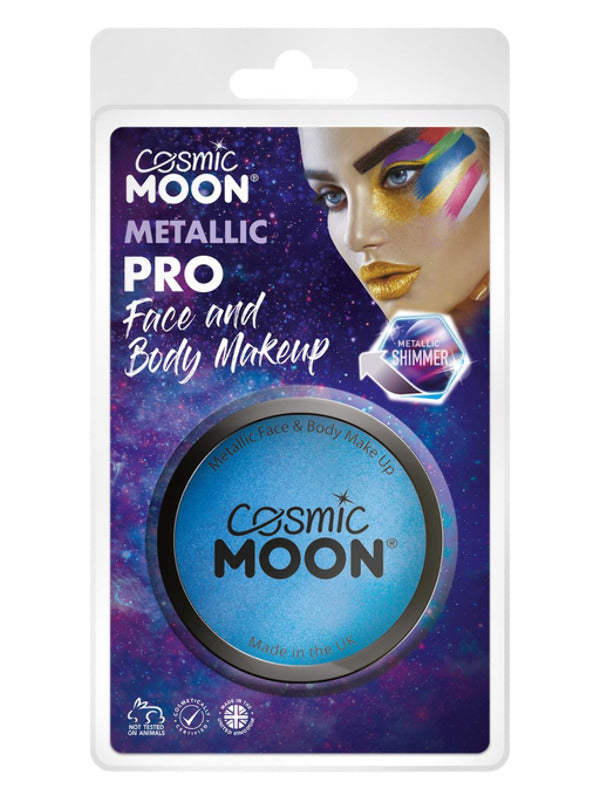 Cosmic Moon Metallic Pro Face Paint Cake Pots, Blu Dress Loud