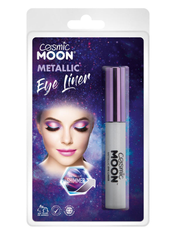 Cosmic Moon Metallic Eye Liner, Silver Dress Loud