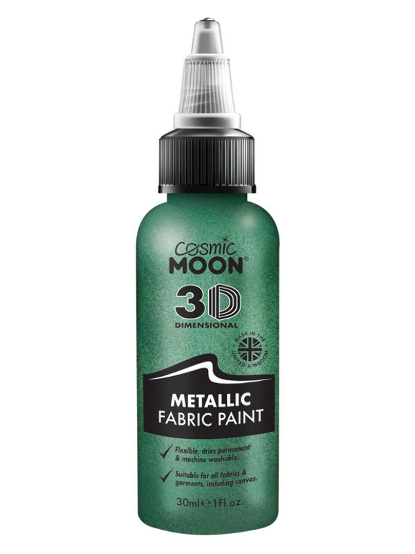 Cosmic Moon Metallic Fabric Paint, Green Dress Loud