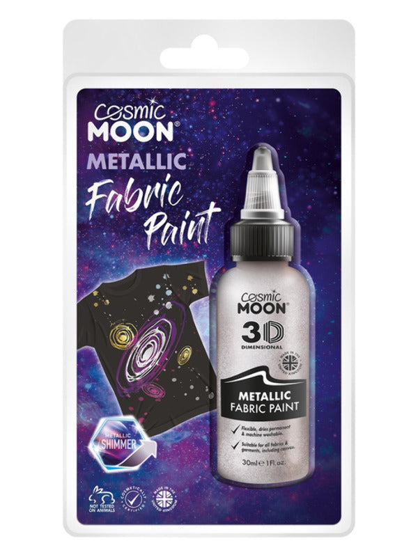 Cosmic Moon Metallic Fabric Paint, Silver Dress Loud