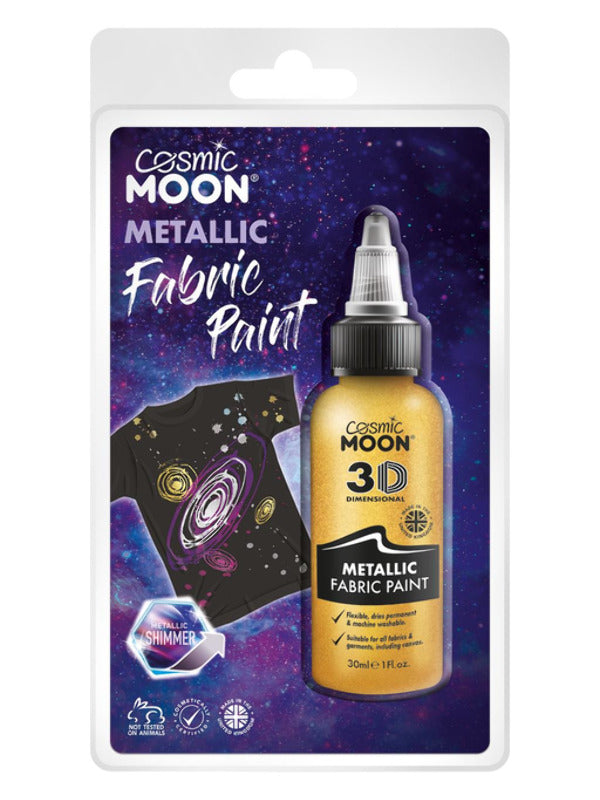 Cosmic Moon Metallic Fabric Paint, Gold Dress Loud