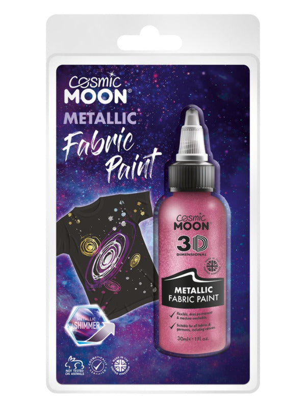 Cosmic Moon Metallic Fabric Paint, Pink Dress Loud