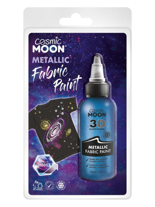 Cosmic Moon Metallic fabric Paint, Blue Dress Loud